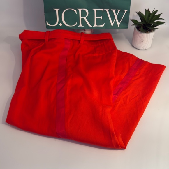 J. Crew Vibrant bright orange/ red Trousers Sz 6 - Picture 9 of 15